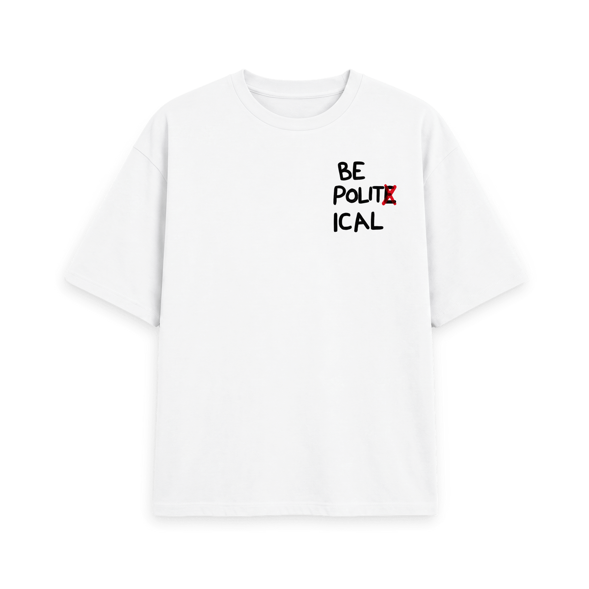 White Printed T-shirt Front