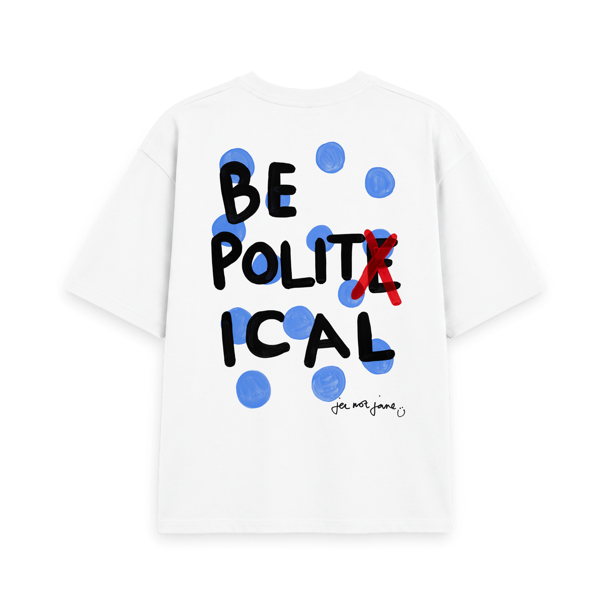 White Printed T-shirt Back